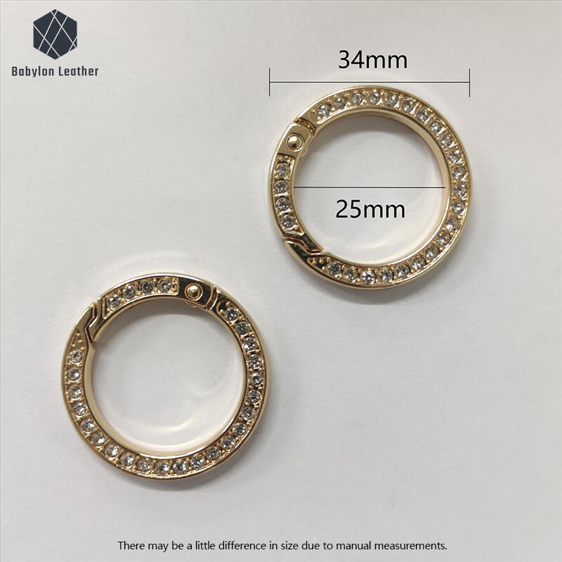 Double Sided Inlaid Diamond Spring Gate O Ring（2 PACK）