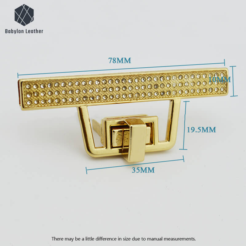 Purse Closure Clasp Inlay Diamond Twist Lock