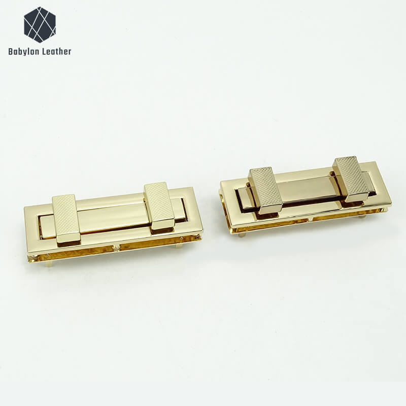 Square Double Head Lock Purse Closure Clasp Twist Lock