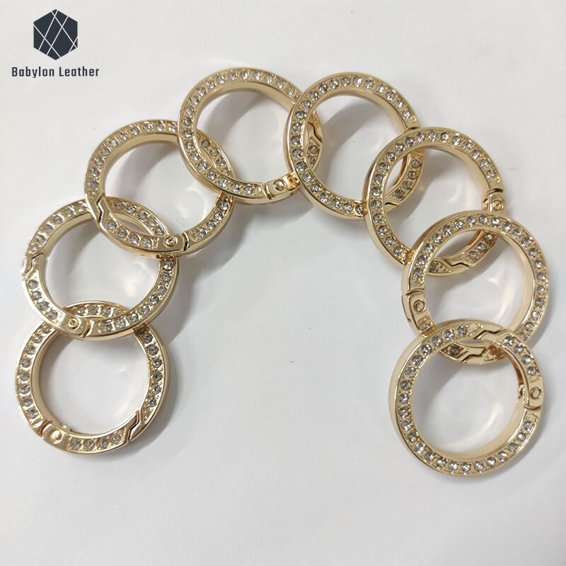 Double Sided Inlaid Diamond Spring Gate O Ring（2 PACK）