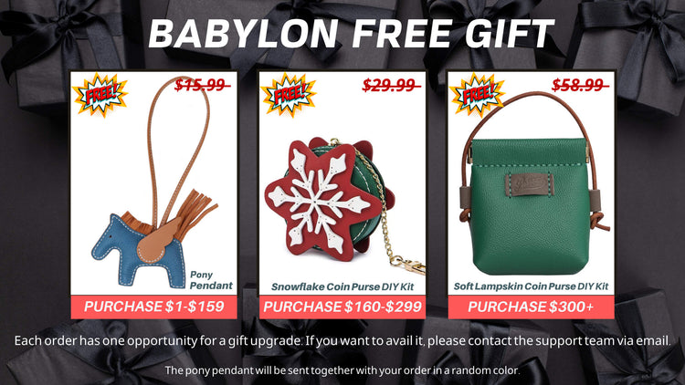 BABYLON™ Square Tote Bag Leather Kits For Beginners - KHAKI