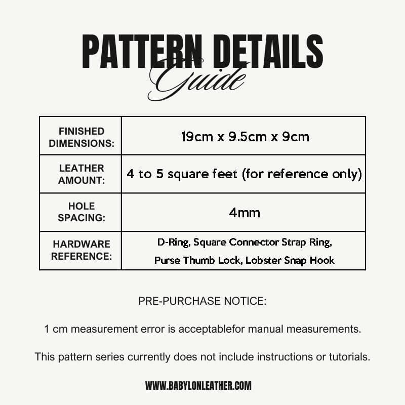 BABYLON™ Barrel HandBag Pattern AAB - 62 - Babylon LeatherBabylon LeatherAAB - 62 - Kraft Board