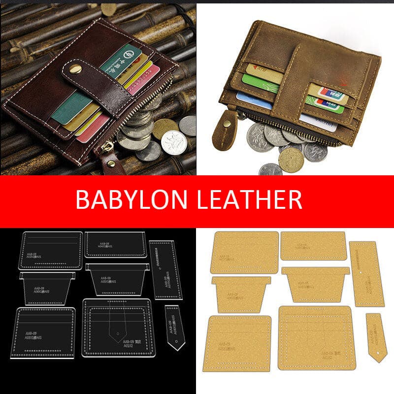 BABYLON™ Card Holder & Coin Purse Making Pattern AAB - 09 - Babylon LeatherBabylon LeatherAAB - 09 - Kraft Board