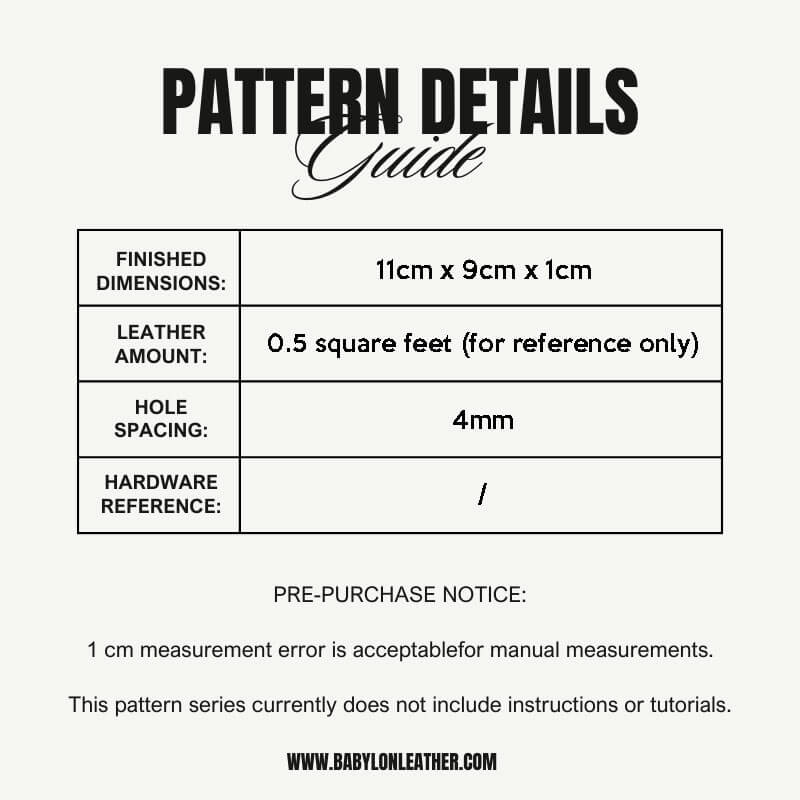 BABYLON™ Card Holder Coin Purse Pattern AAB - 625 - Babylon LeatherBabylon LeatherAAB - 625 - Kraft Board
