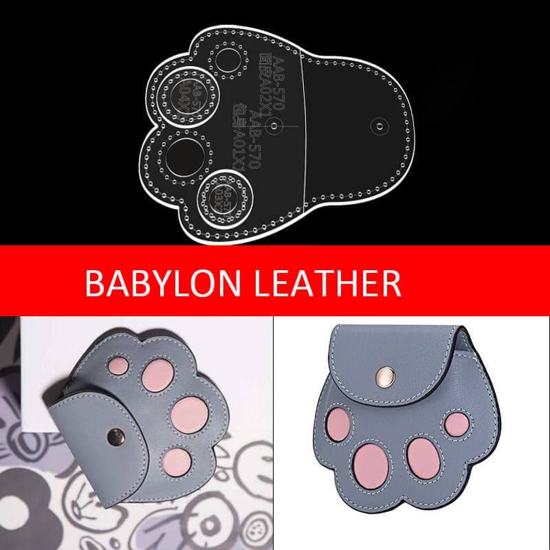 BABYLON™ Cat Paw Coin Purse Pattern AAB - 570 - Babylon LeatherBabylon LeatherAAB - 570 - Kraft Board