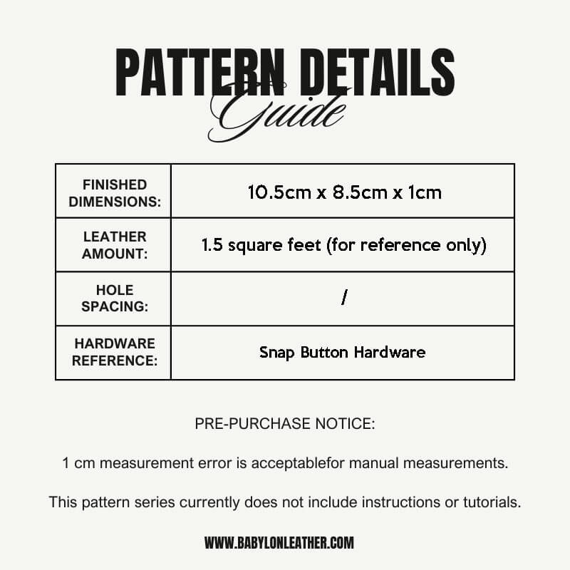 BABYLON™ DIY Coin Purse Handmade Pattern AAB - 359 - Babylon LeatherBabylon LeatherAAB - 359 - Kraft Board