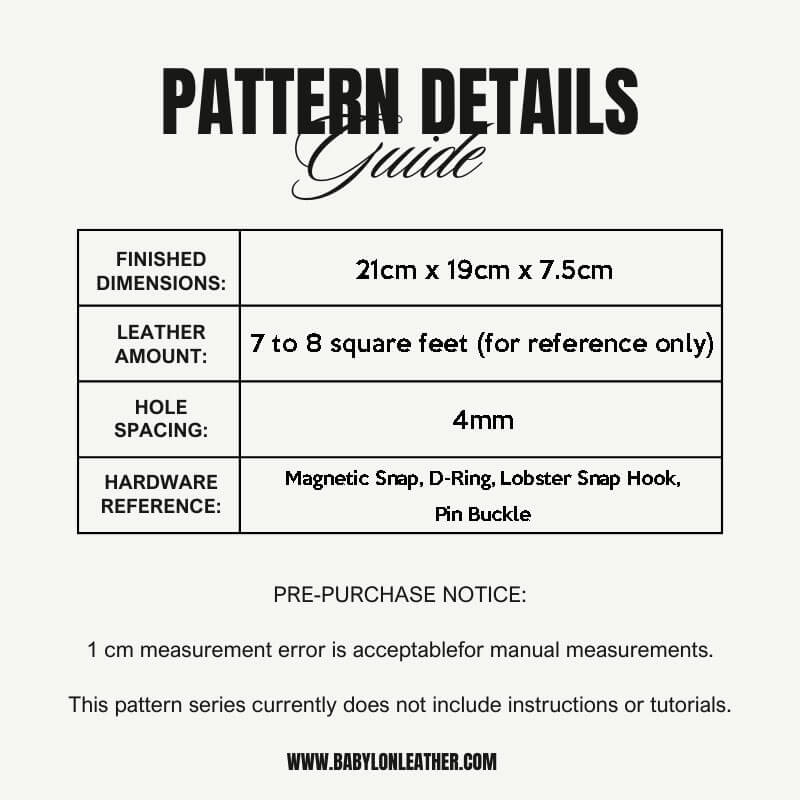 BABYLON™ DIY Fashion Tote Bag Pattern AAB - 496 - Babylon LeatherBabylon LeatherAAB - 496 - Kraft Board