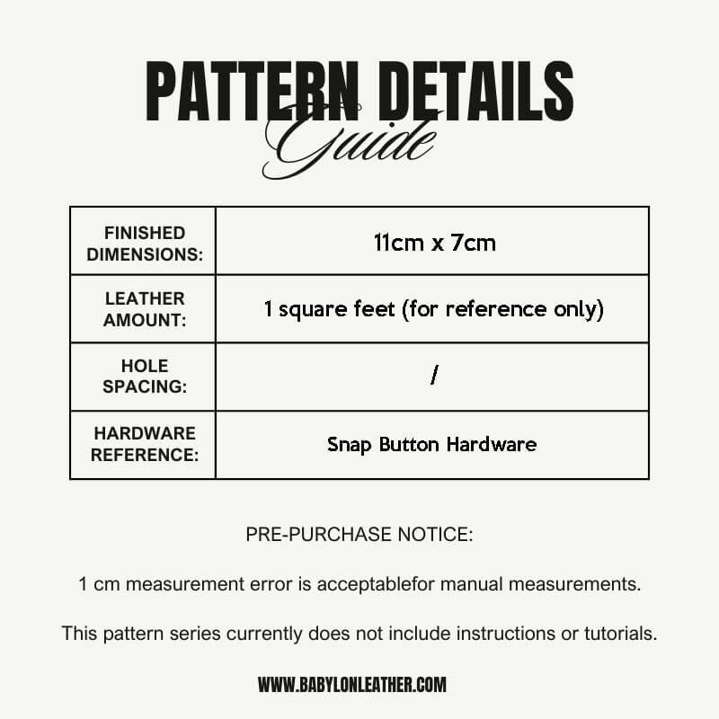 BABYLON™ Elegant Coin Purse Leather Gift Pattern JBX - 34 - Babylon LeatherBabylon LeatherJBX - 34 - Kraft Board