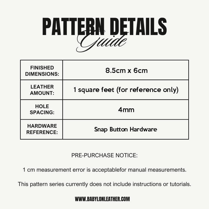 BABYLON™ Elegant Coin Purse Pattern AAB - 781 - Babylon LeatherBabylon LeatherAAB - 781 - Kraft Board