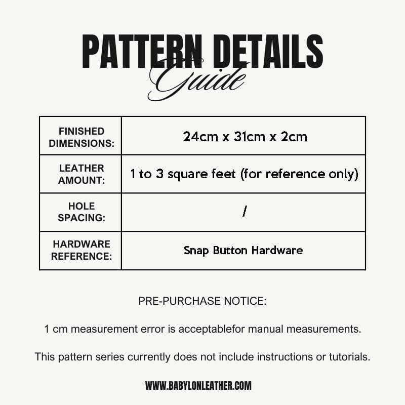 BABYLON™ Envelope Leather Briefcase Craft Pattern AAB - 116 - Babylon LeatherBabylon LeatherAAB - 116 - Kraft Board