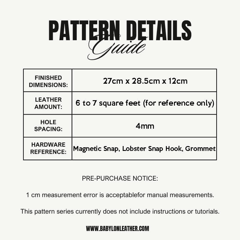 BABYLON™ Fashionable Bucket Bag Leather Pattern AAB - 585 - Babylon LeatherBabylon LeatherAAB - 585 - Kraft Board