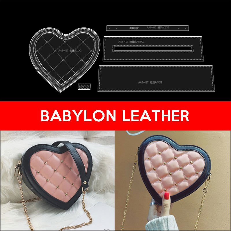 BABYLON™ Heart Crossbody Bag Leather Gift Pattern AAB - 417 - Babylon LeatherBabylon LeatherAAB - 417 - Kraft Board