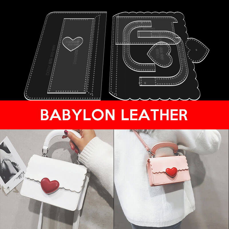 BABYLON™ Heart Crossbody Bag Pattern AAB - 508 - Babylon LeatherBabylon LeatherAAB - 508 - Kraft Board