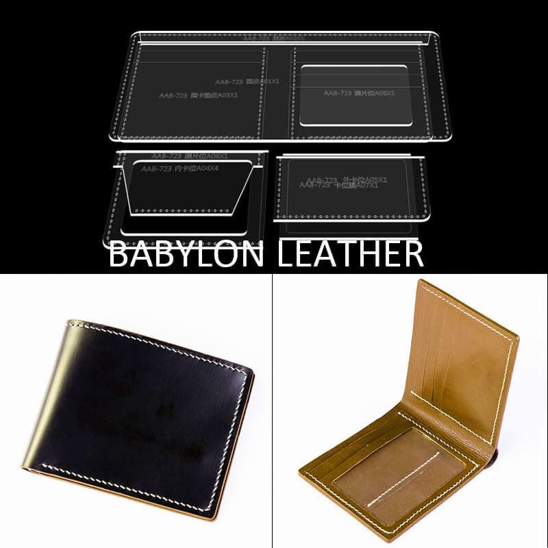 BABYLON™ Leather Bi - Fold Wallet DIY Pattern AAB - 723 - Babylon LeatherBabylon LeatherAAB - 723 - Kraft Board