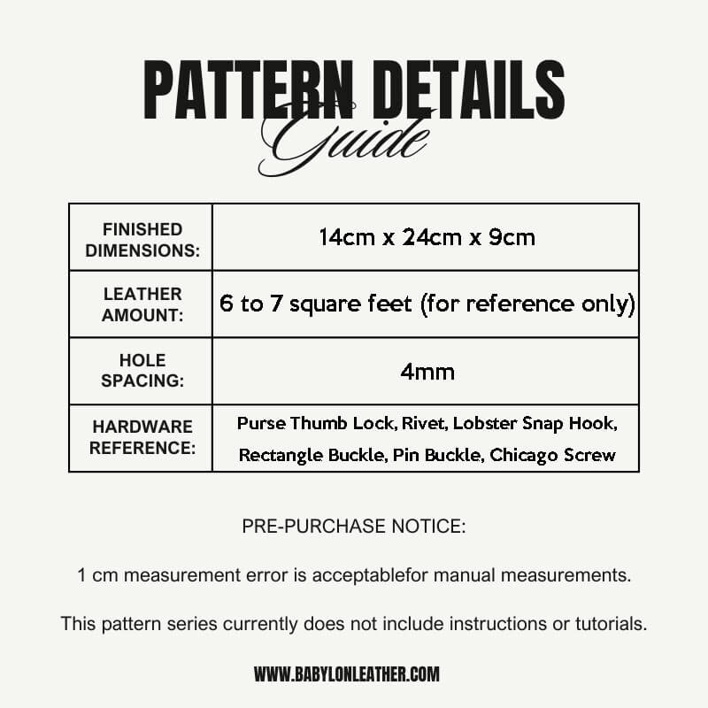 BABYLON™ Leather Crossbody Bag Pattern AAB - 97 - Babylon LeatherBabylon LeatherAAB - 97 - Kraft Board