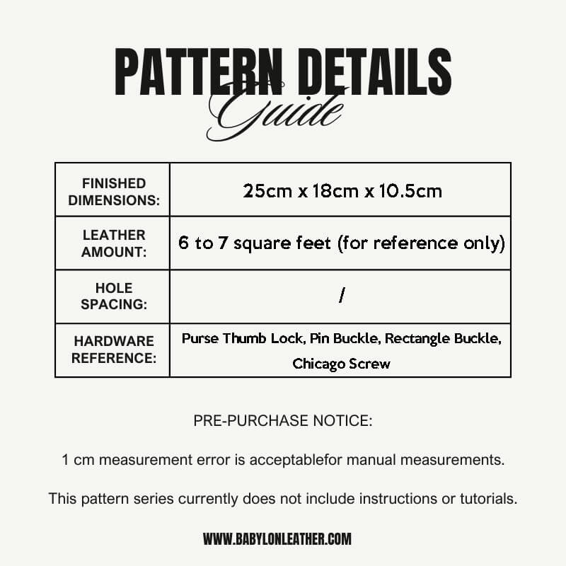 BABYLON™ Leather Messenger Bag Pattern AAB - 445 - Babylon LeatherBabylon LeatherAAB - 445 - Kraft Board