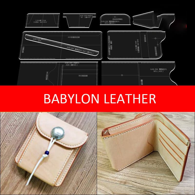BABYLON™ Leather Wallet Handmade Making Pattern AAB - 294 - Babylon LeatherBabylon LeatherAAB - 294 - Kraft Board