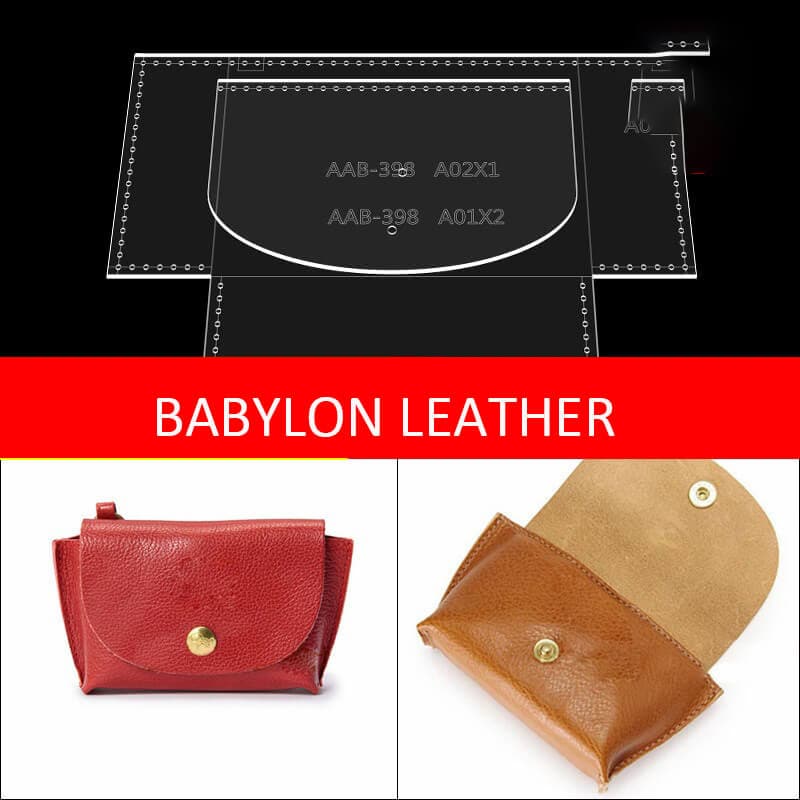 BABYLON™ Leathercraft Coin Purse Making Pattern AAB - 398 - Babylon LeatherBabylon LeatherAAB - 398 - Kraft Board