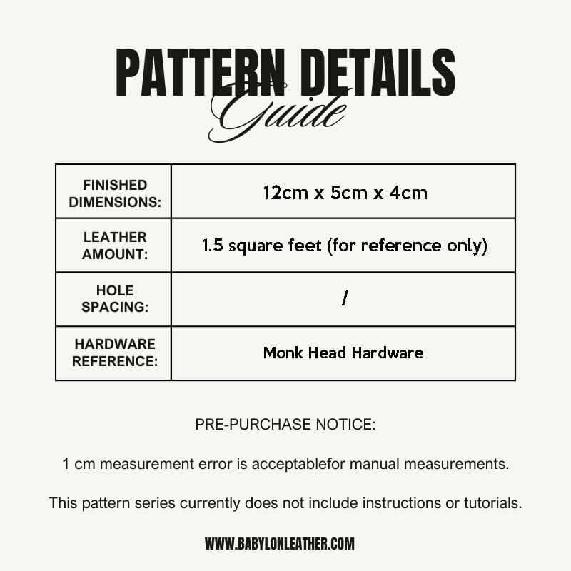 BABYLON™ Leathercraft Coin Purse Making Pattern AAB - 398 - Babylon LeatherBabylon LeatherAAB - 398 - Kraft Board
