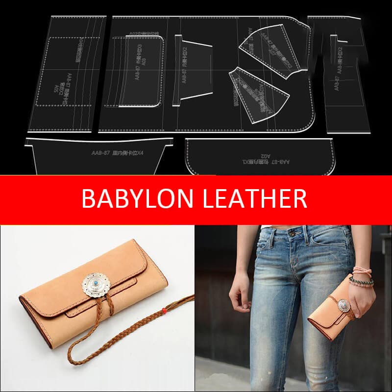 BABYLON™ Long Wallet Leather Craft Pattern AAB - 87 - Babylon LeatherBabylon LeatherAAB - 87 - Kraft Board