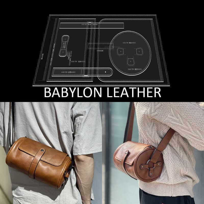 BABYLON™ Men's Barrel Bag Crossbody Pattern AAB - 799 - Babylon LeatherBabylon LeatherAAB - 799 - Kraft Board