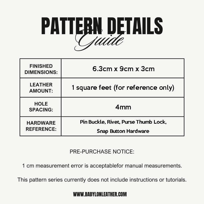 BABYLON™ Mini Decorative Bag Pattern AAB - 667 - Babylon LeatherBabylon LeatherAAB - 667 - Kraft Board