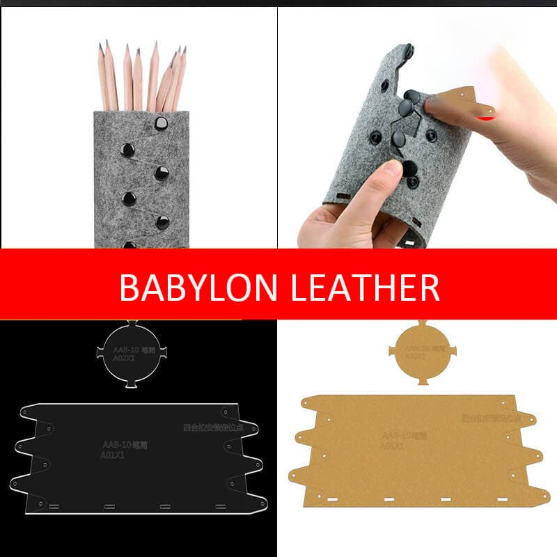 BABYLON™ No - Sew Pen Holder Leather Making Pattern AAB - 10 - Babylon LeatherBabylon LeatherAAB - 10 - Kraft Board