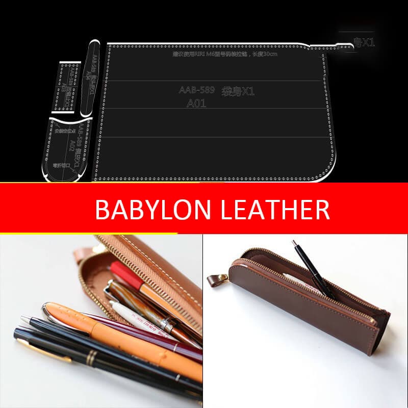 BABYLON™ Pen Case Leather Craft Pattern AAB - 589 - Babylon LeatherBabylon LeatherAAB - 589 - Kraft Board