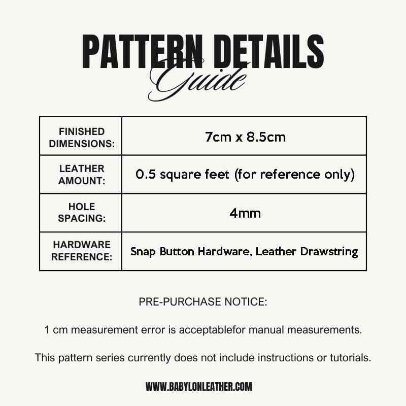 BABYLON™ Pyramid Coin Purse DIY Pattern AAB - 668 - Babylon LeatherBabylon LeatherAAB - 668 - Kraft Board