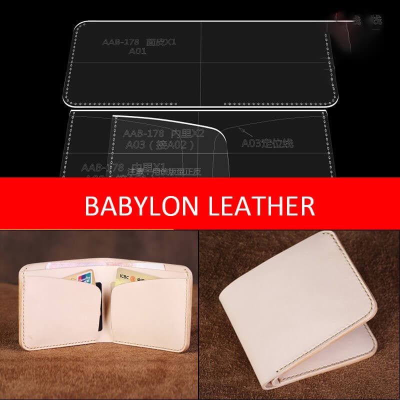 BABYLON™ Short Wallet DIY Handmade Pattern AAB - 178 - Babylon LeatherBabylon LeatherAAB - 178 - Kraft Board