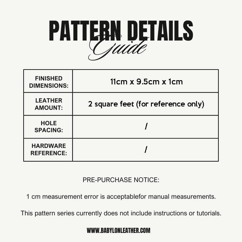 BABYLON™ Short Wallet DIY Handmade Pattern AAB - 178 - Babylon LeatherBabylon LeatherAAB - 178 - Kraft Board