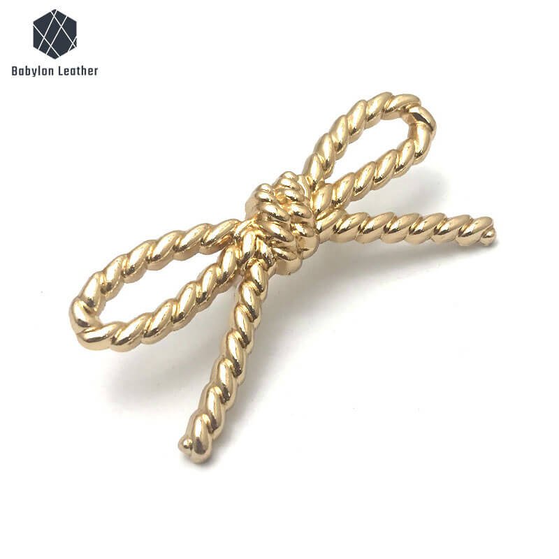 Bowknot Twist Shape Creative Fashion Bag Label（1 PACK） - Babylon LeatherBabylon LeatherBL - 027