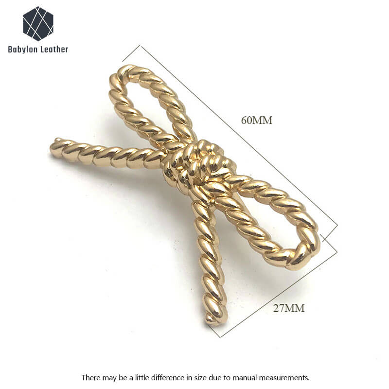 Bowknot Twist Shape Creative Fashion Bag Label（1 PACK） - Babylon LeatherBabylon LeatherBL - 027