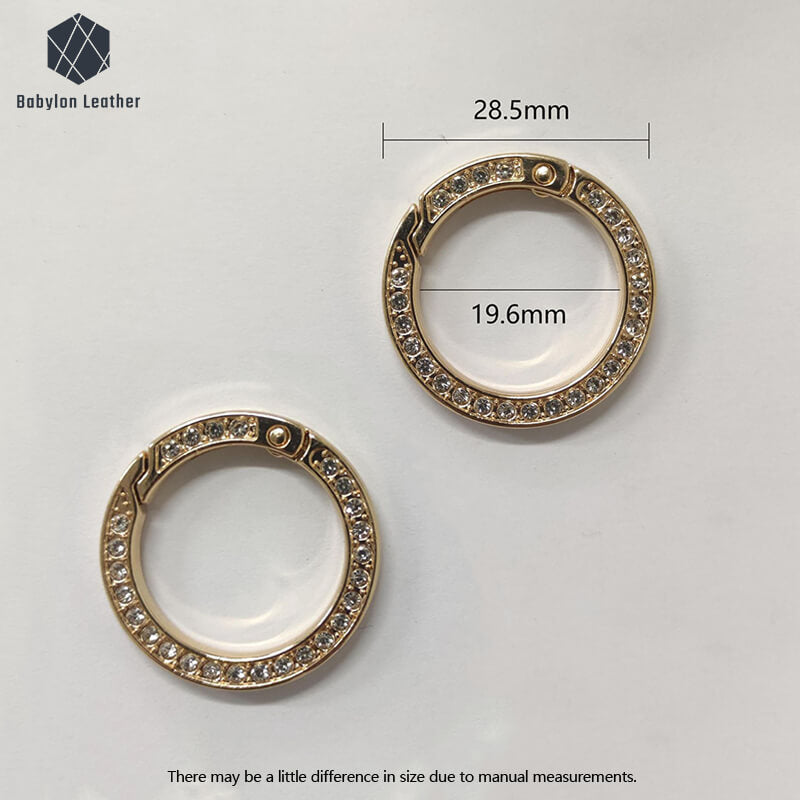 Double Sided Inlaid Diamond Spring Gate O Ring（2 PACK）