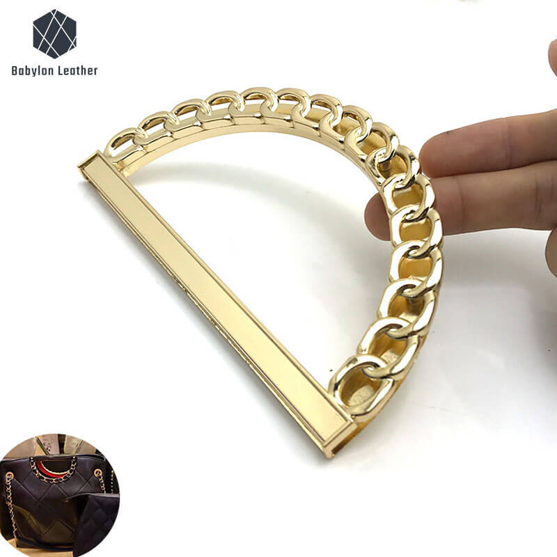 D Shaped Chain Pattern Metal Handle 128*72.5mm-5"*2 9/10"（2 PACK） - Babylon LeatherBabylon LeatherMH-054