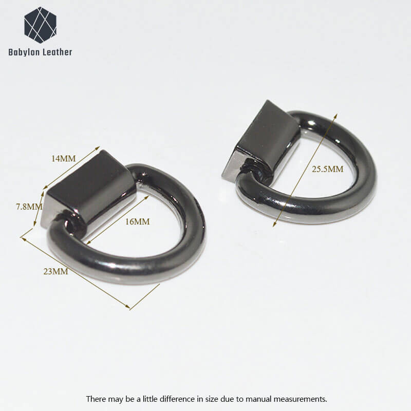 D Shaped Ring Creative Bag Connector Strap Buckle（2 PACK） - Babylon LeatherBabylon LeatherCSB - 146 - Black