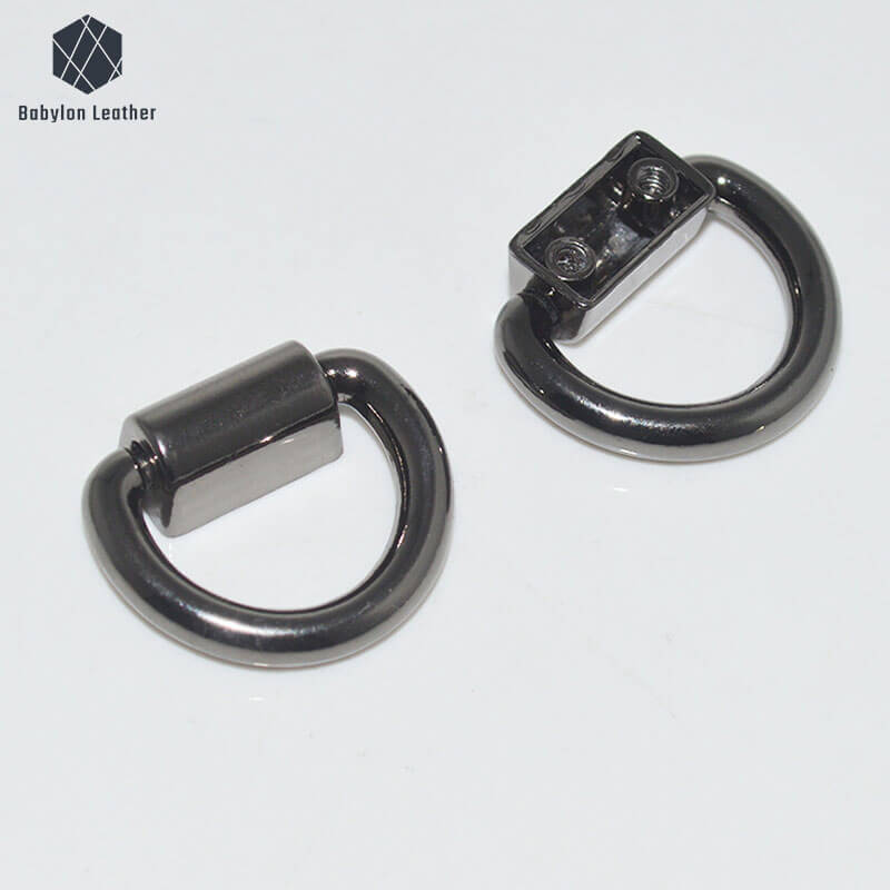 D Shaped Ring Creative Bag Connector Strap Buckle（2 PACK） - Babylon LeatherBabylon LeatherCSB - 146 - Black