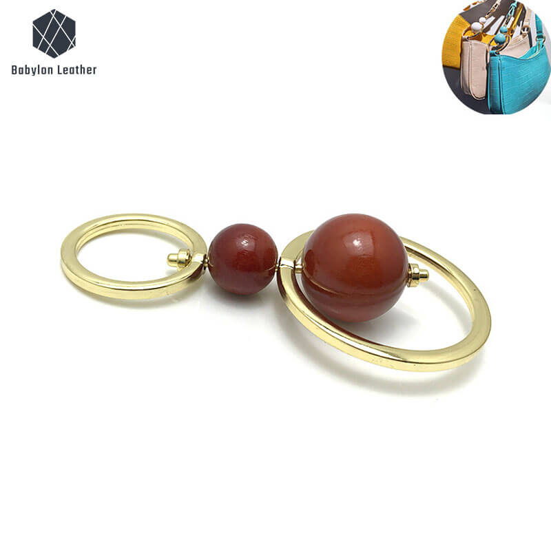 Double Circles with Beads Creative Connector Strap Buckle（2 PACK） - Babylon LeatherBabylon LeatherCSB - 131