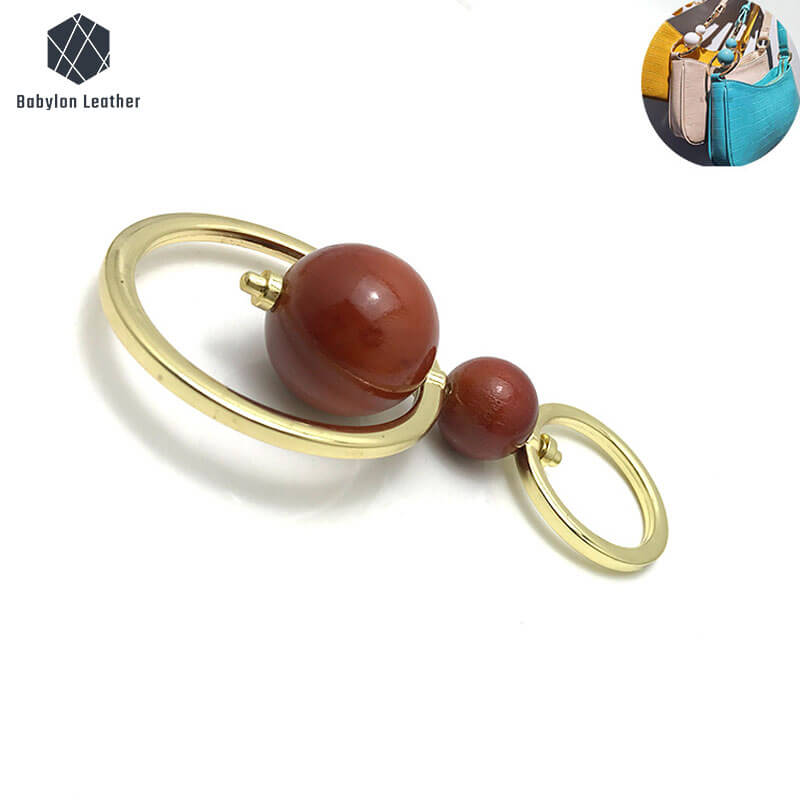 Double Circles with Beads Creative Connector Strap Buckle（2 PACK） - Babylon LeatherBabylon LeatherCSB - 131