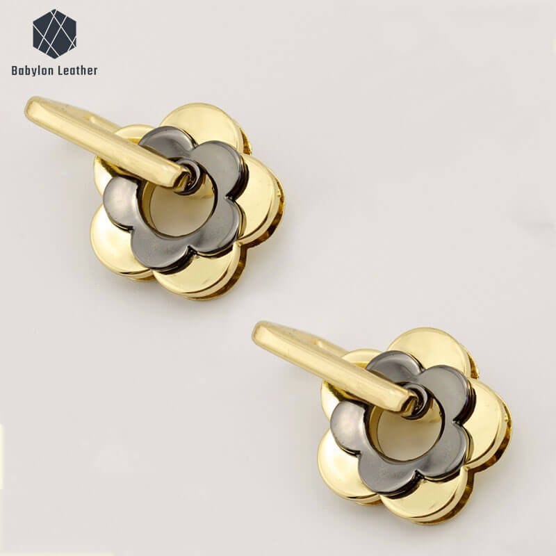 Flower Shape Two Tone Creative Connector Strap Buckle（2 PACK） - Babylon LeatherBabylon LeatherCSB-056