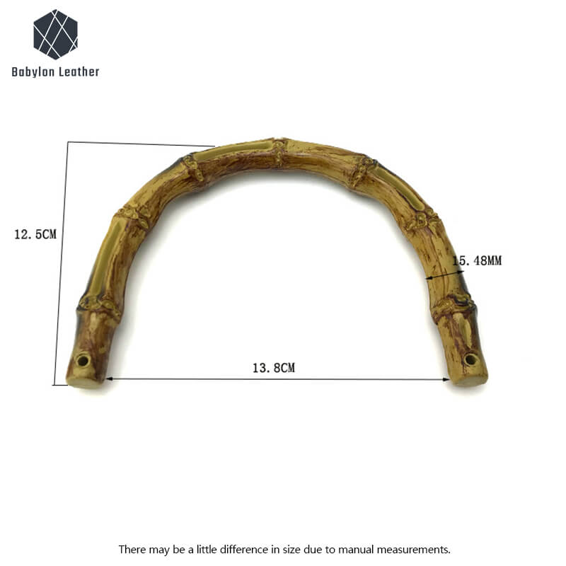 Half Round Bamboo Handle 138*125mm/5.4"*4.9"（1 PACK） - Babylon LeatherBabylon LeatherBH-011