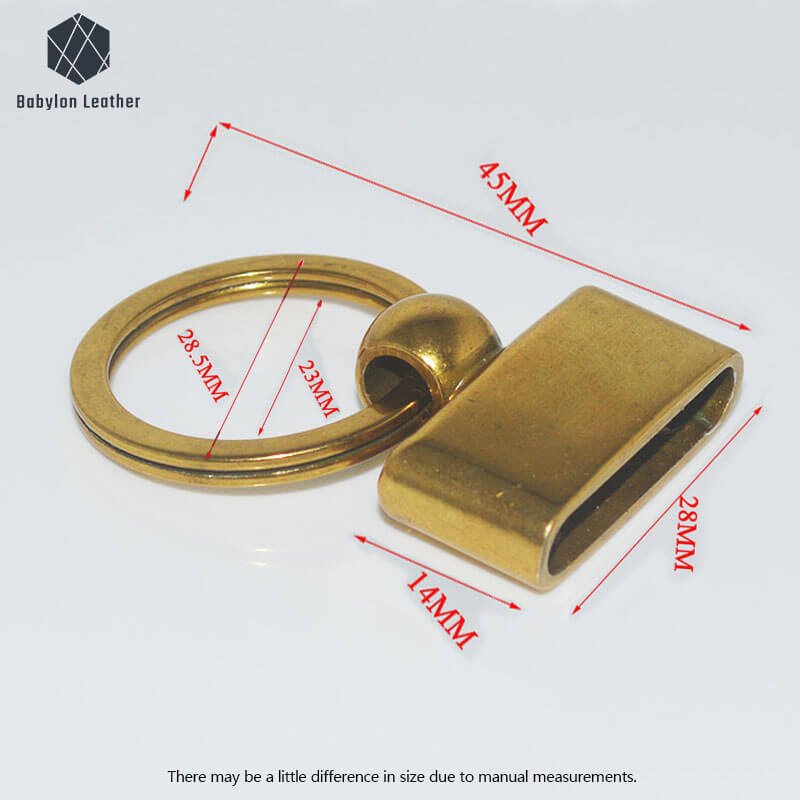 Interlayer Style with Ring Creative Connector Strap Buckle（2 PACK） - Babylon LeatherBabylon LeatherCSB - 143 - Antique Brass