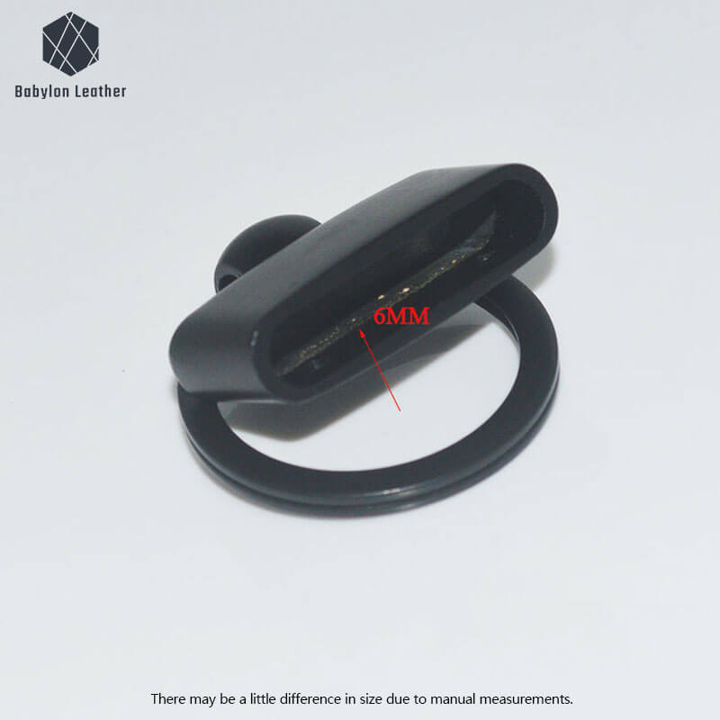 Interlayer Style with Ring Creative Connector Strap Buckle（2 PACK） - Babylon LeatherBabylon LeatherCSB - 143 - Black