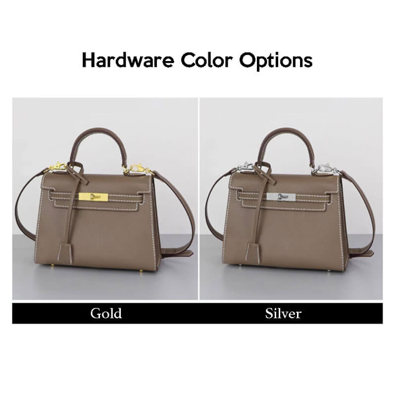 Kelly Bag Woman Red/Brown/Grey DIY Leather Bag Kit Handmade ™