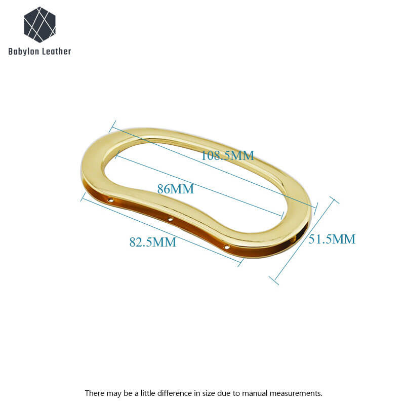 Oval Creative Fashion Bag Metal Handle 108.5*51.5mm-4 3/10"*2"（2 PACK） - Babylon LeatherBabylon LeatherMH-073