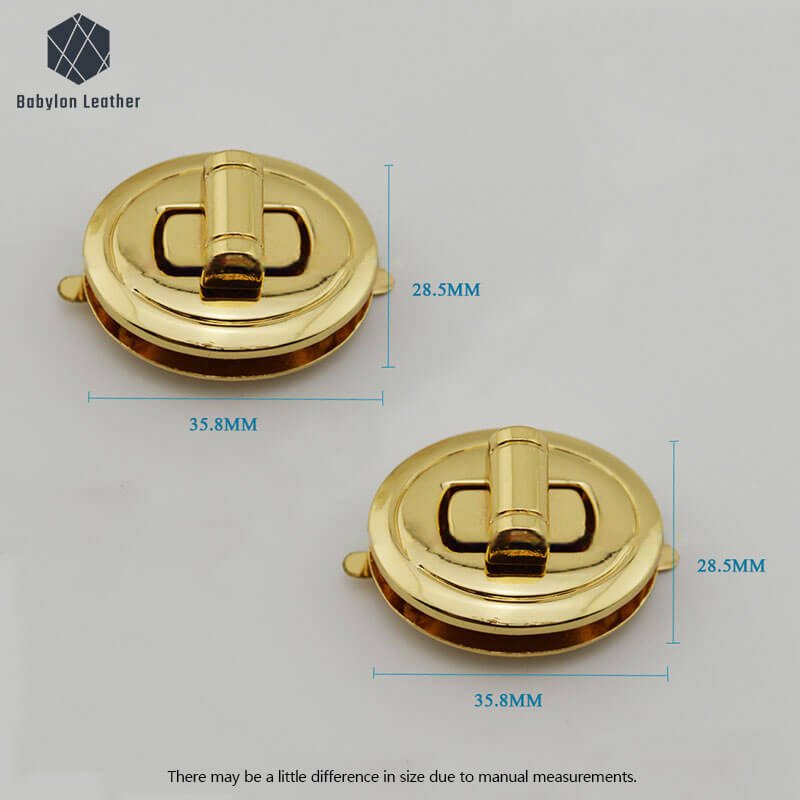 Oval Fashion Creative Bag Twist Lock - Babylon LeatherBabylon LeatherTL-138-2 PACK