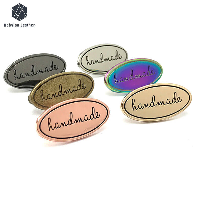 Oval handmade Creative Fashion Bag Label（1 PACK） - Babylon LeatherBabylon LeatherBL - 007 - Gold