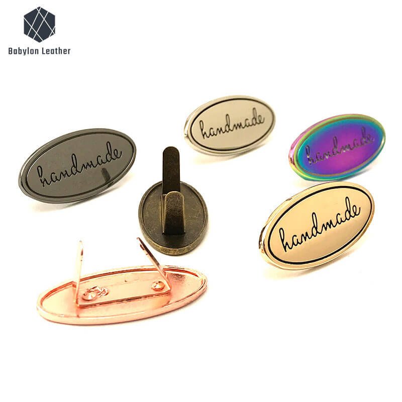 Oval handmade Creative Fashion Bag Label（1 PACK） - Babylon LeatherBabylon LeatherBL - 007 - Gold