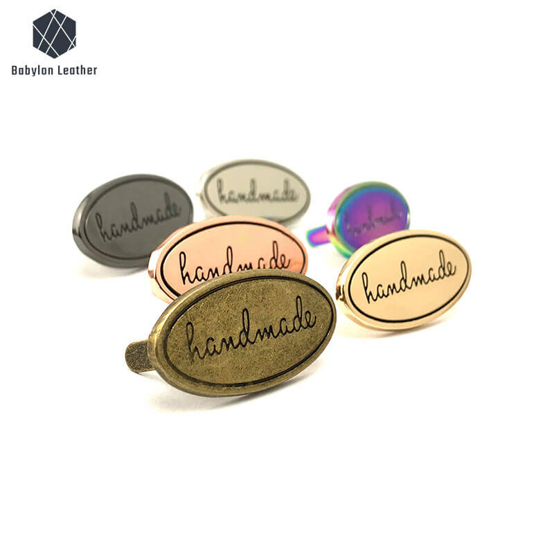 Oval handmade Creative Fashion Bag Label（1 PACK） - Babylon LeatherBabylon LeatherBL - 007 - Gold