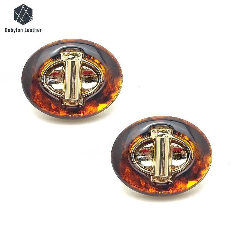 Oval Resin Creative Bag Closure Clasp Twist Lock - Babylon LeatherBabylon LeatherTL-152-1 PACK